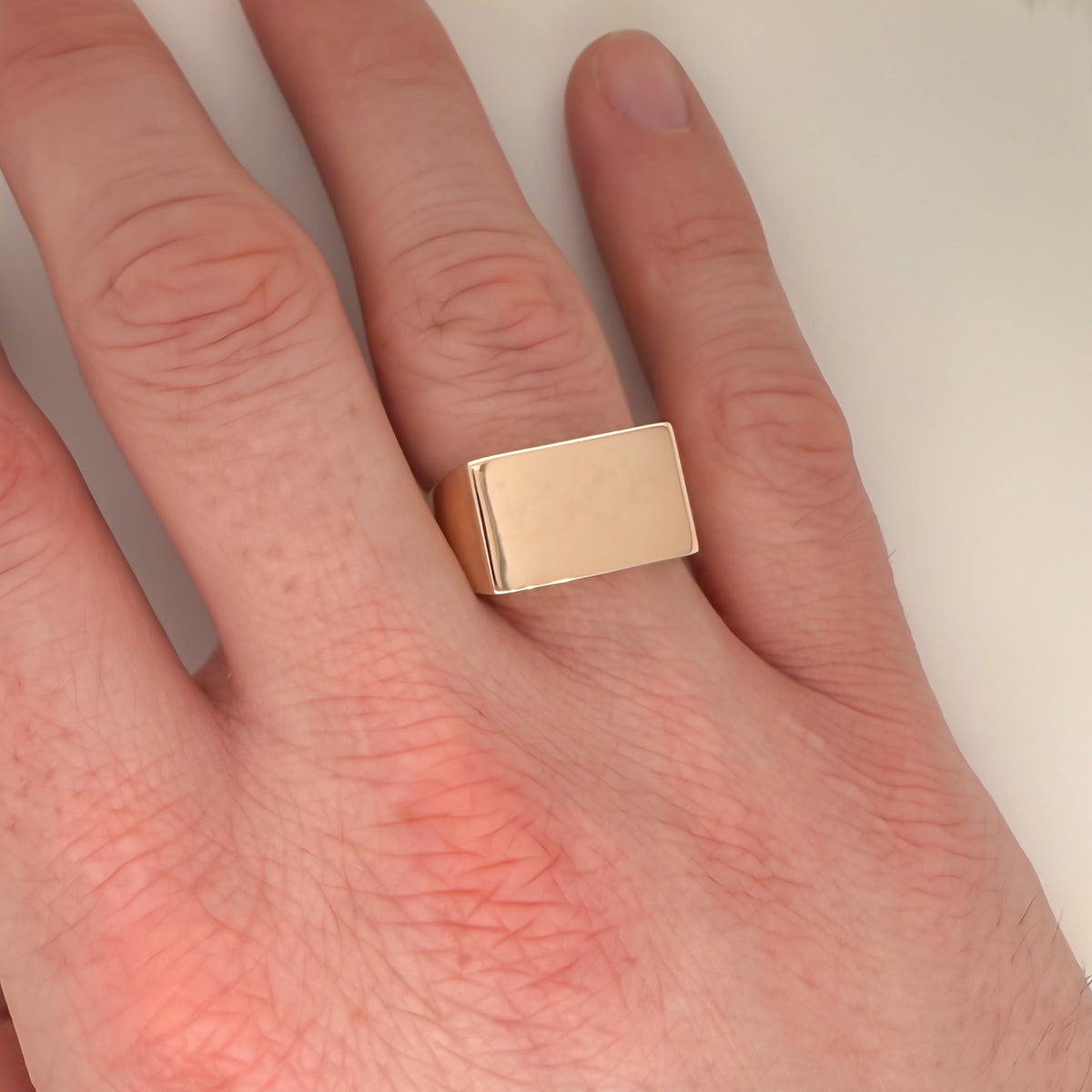 Rectangle Signet 9ct Rose Gold Ring