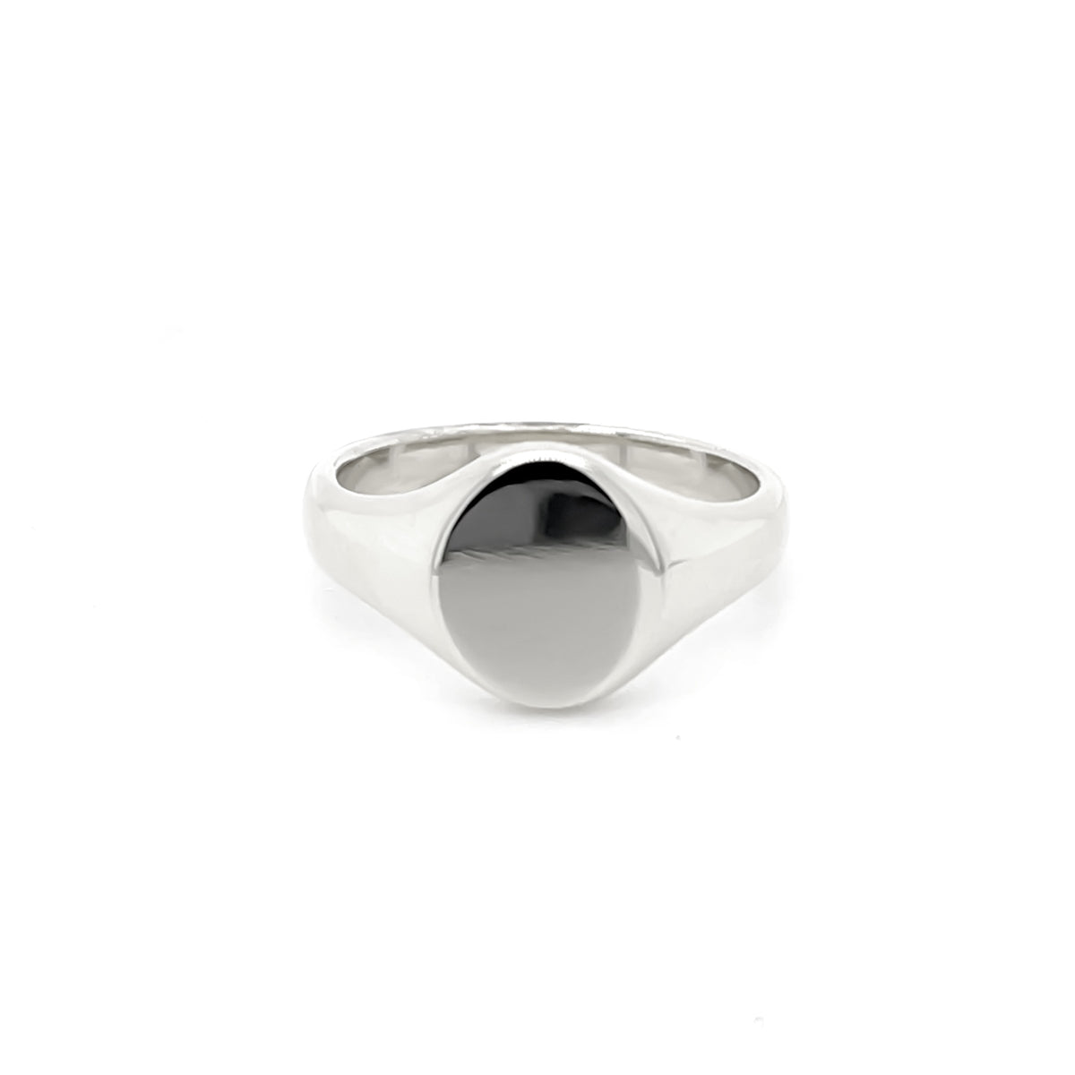 Oval Signet Platinum Ring