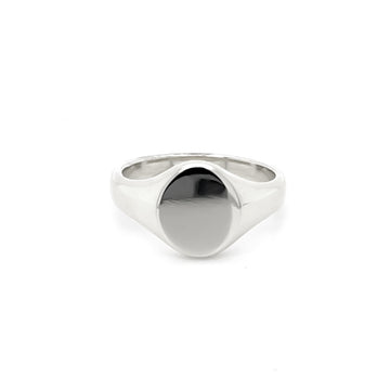 Oval Signet Platinum Ring