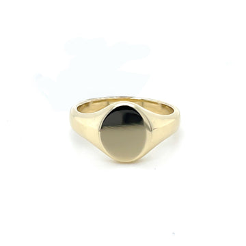 Oval Signet 9ct Yellow Gold Ring