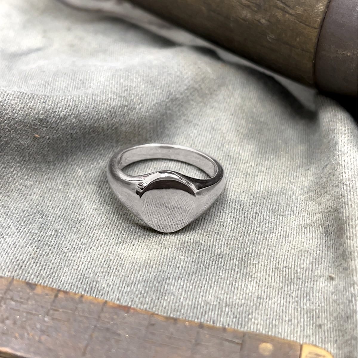 Oval Signet Silver Ring