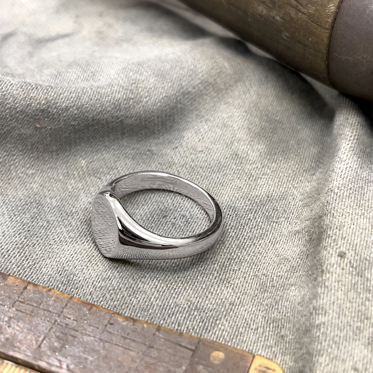 Oval Signet Silver Ring