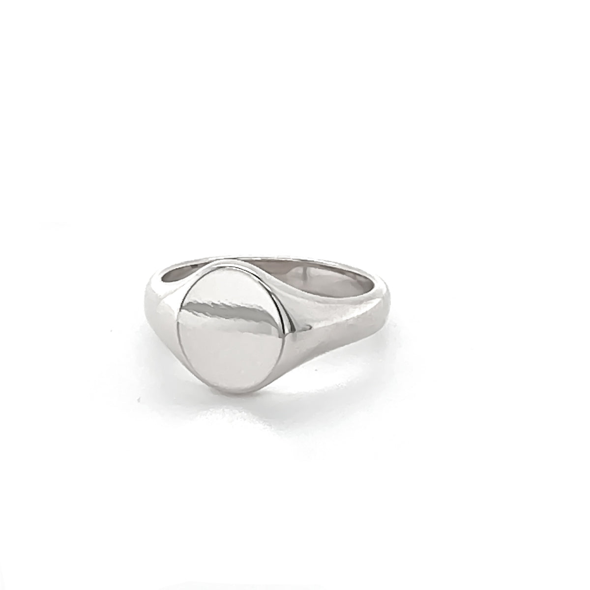Oval Signet Silver Ring