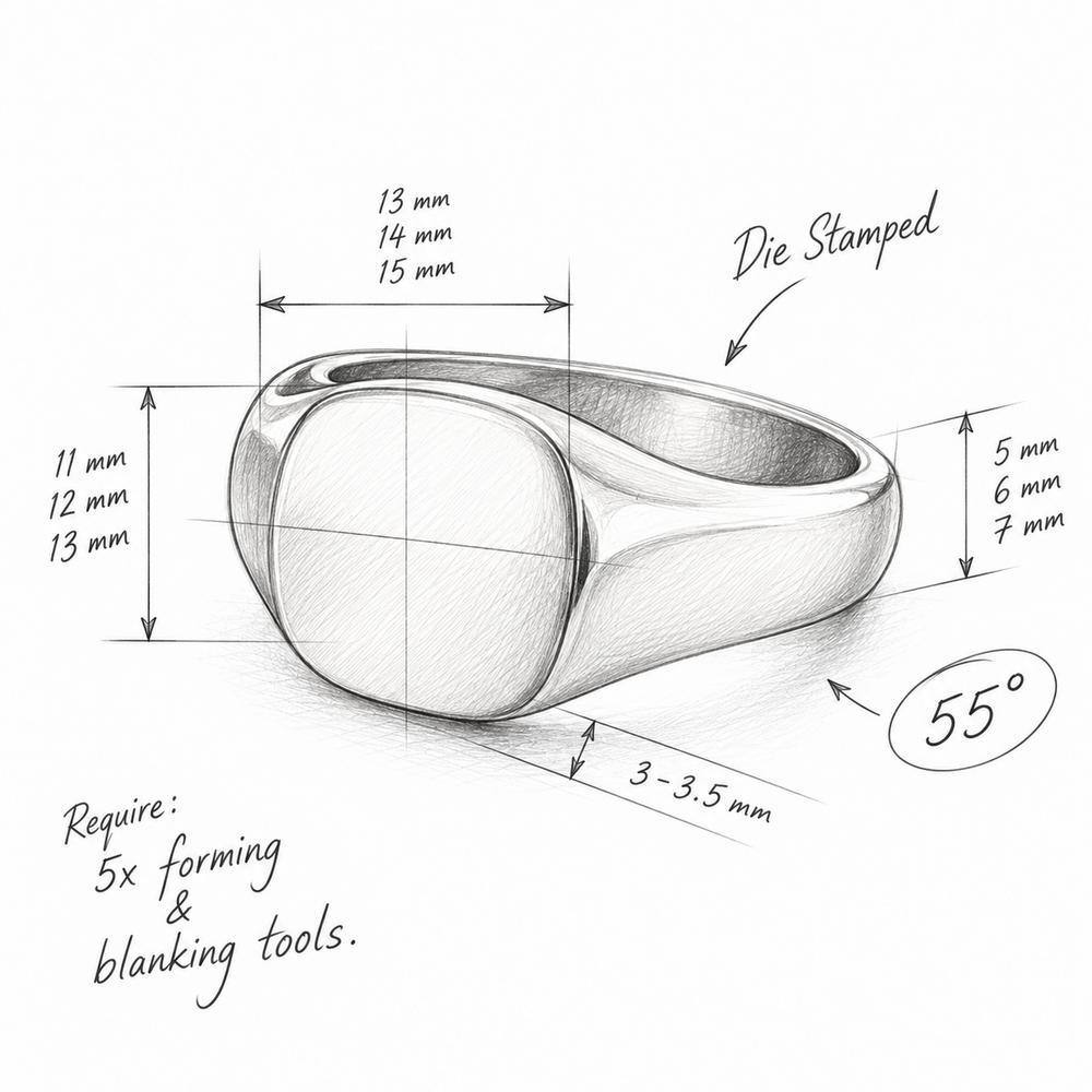 Cushion Signet Ring