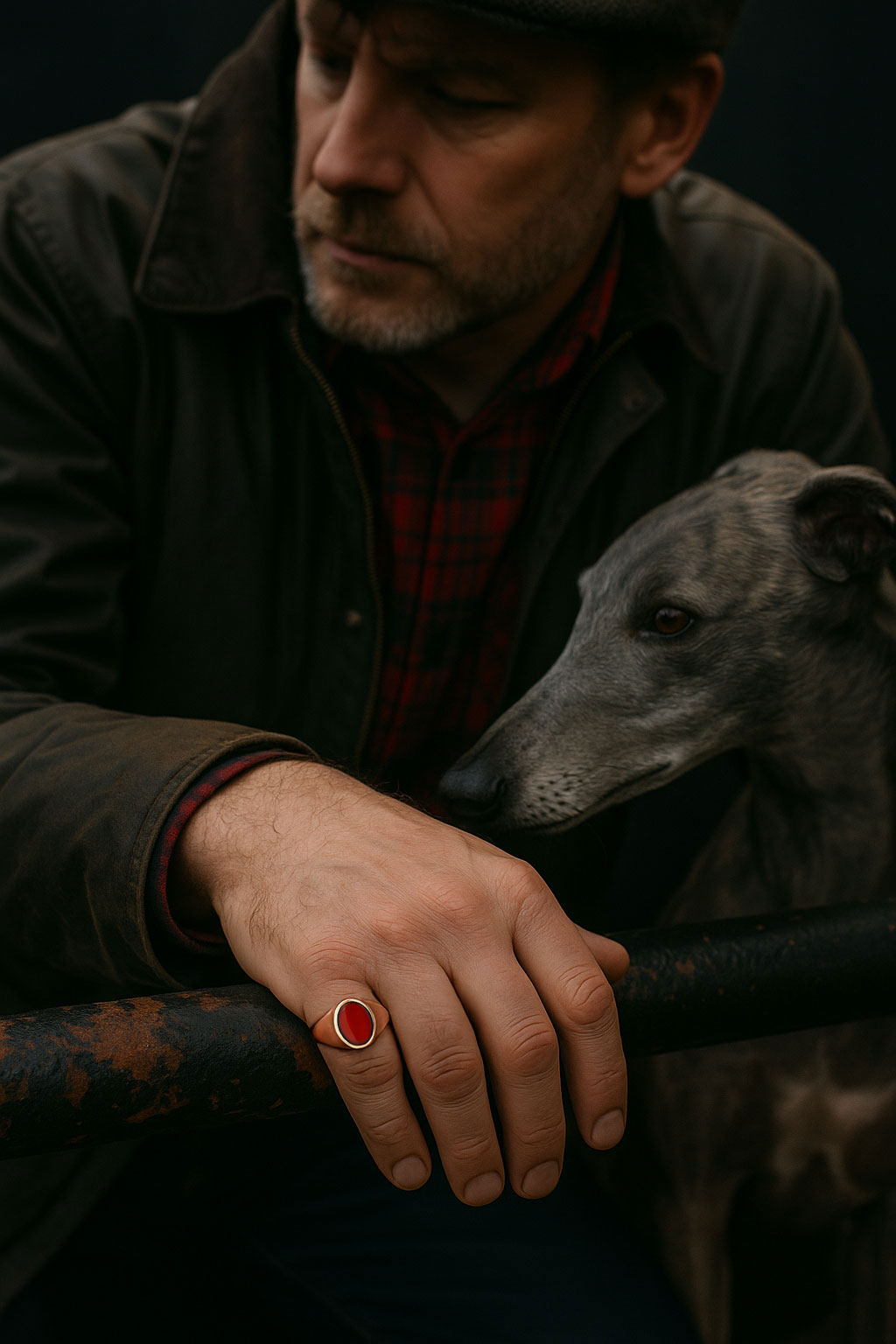 Carnelian Stone 18ct Rose Gold Set Oval Signet Ring