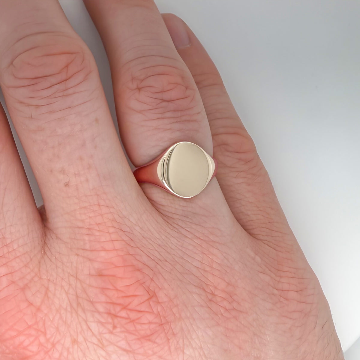Oval Signet 18ct Rose Gold Ring