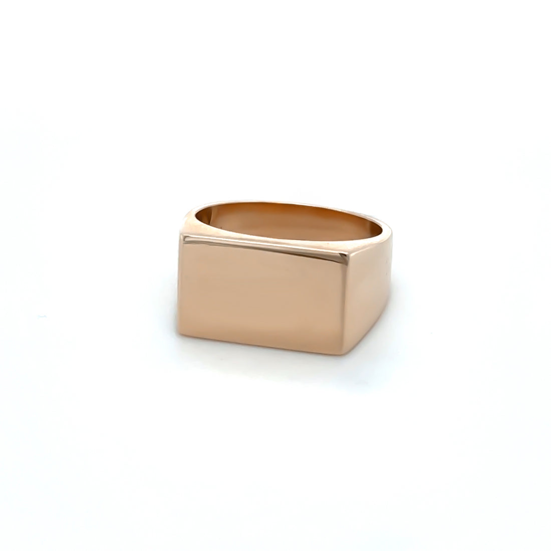 Rectangle Signet 18ct Rose Gold Ring
