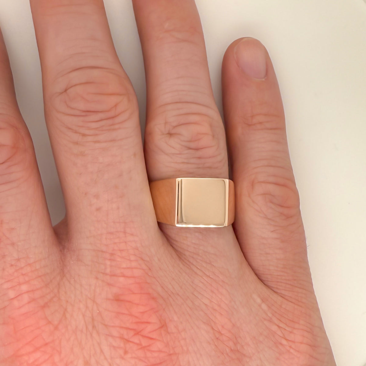 Square Signet 9ct Rose Gold Ring