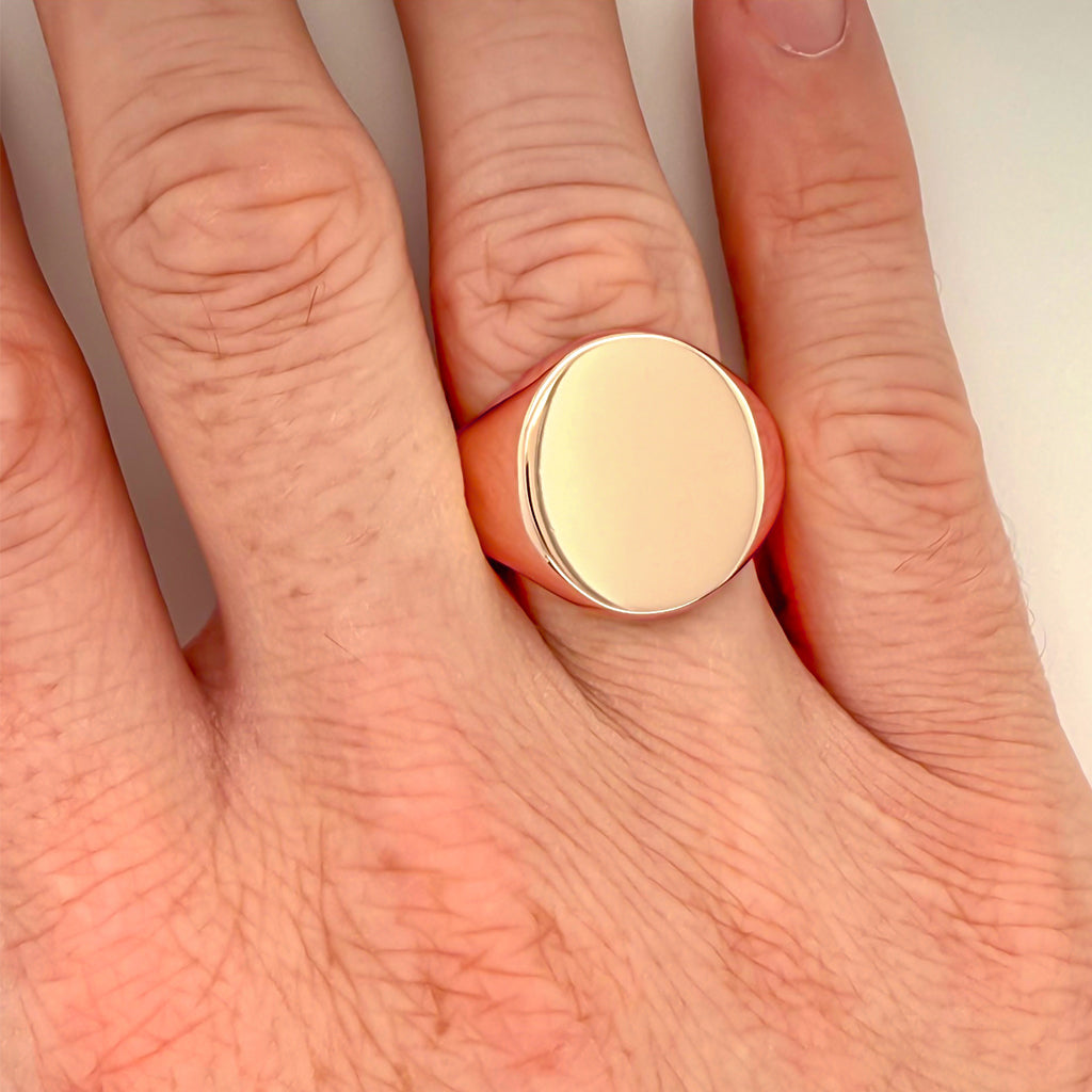 Oval Signet 18ct Rose Gold Ring