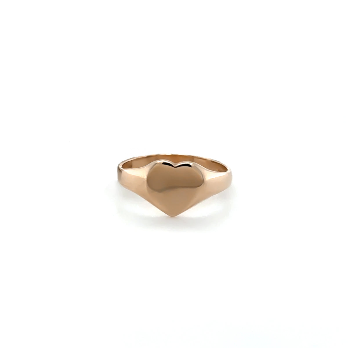 Heart Shaped Signet 9ct Rose  Gold Ring