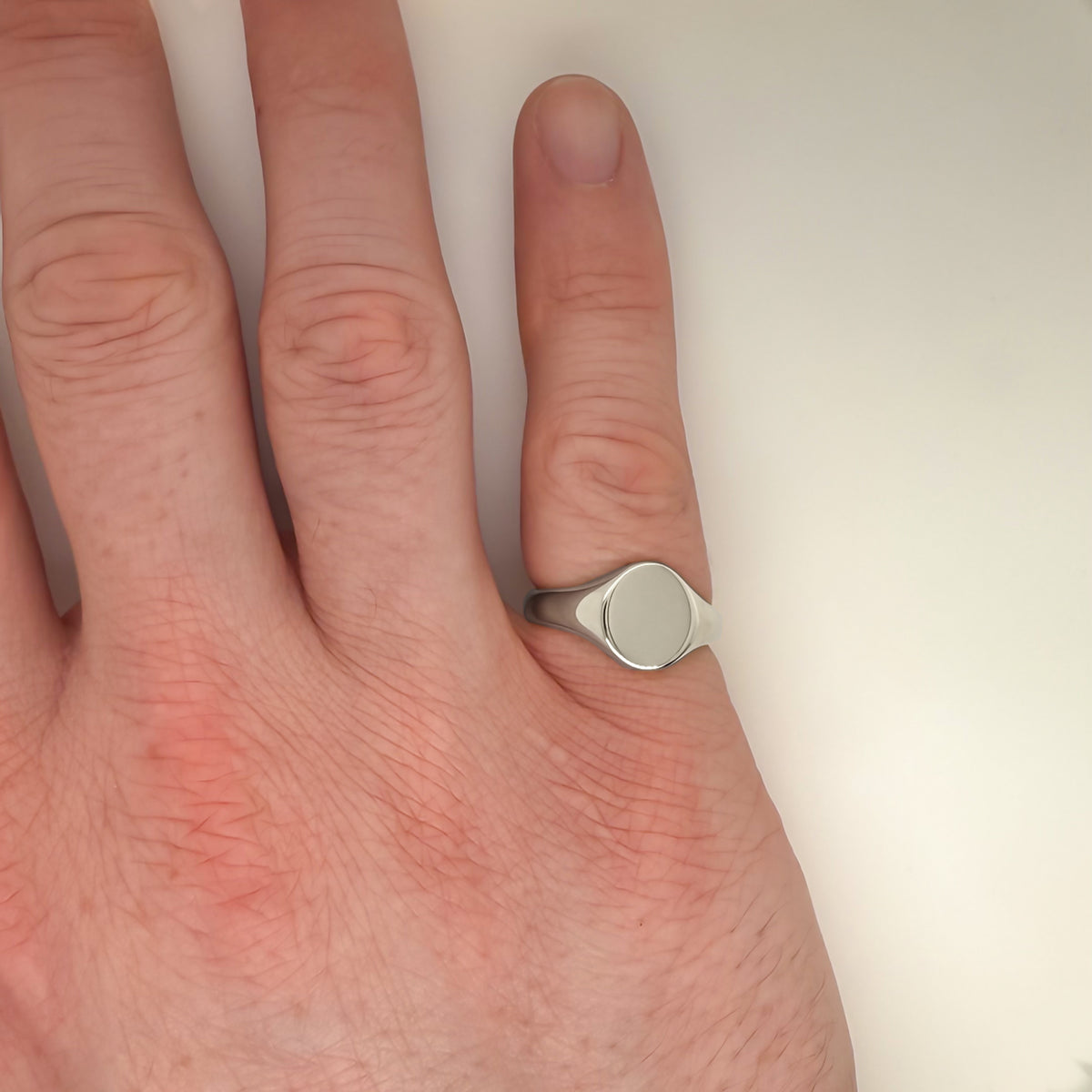 Oval Signet Platinum Ring