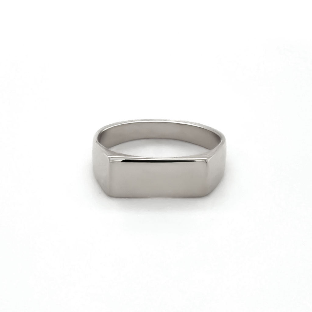 Rectangle Signet Silver Ring