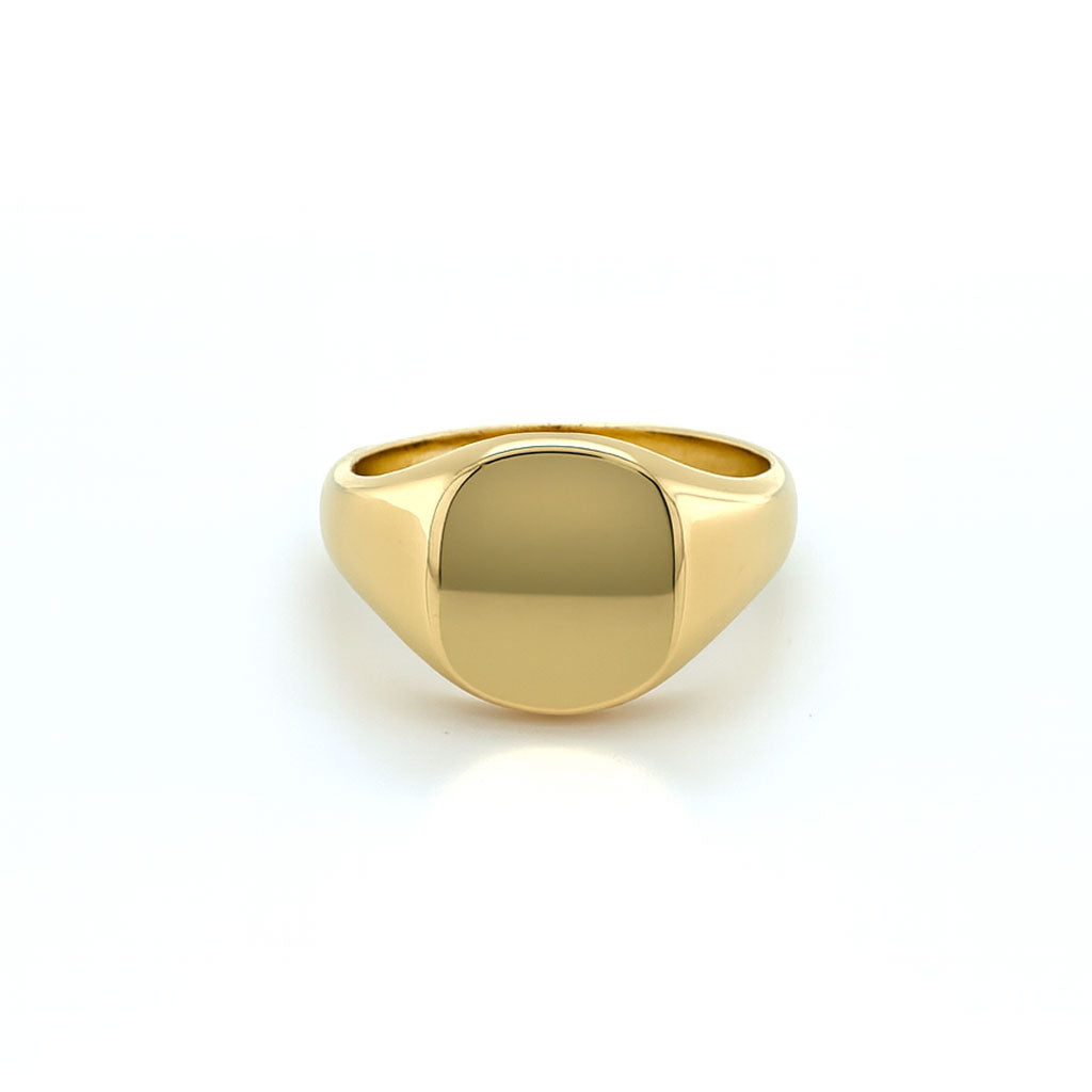 Cushion Signet 18ct Yellow Gold Ring