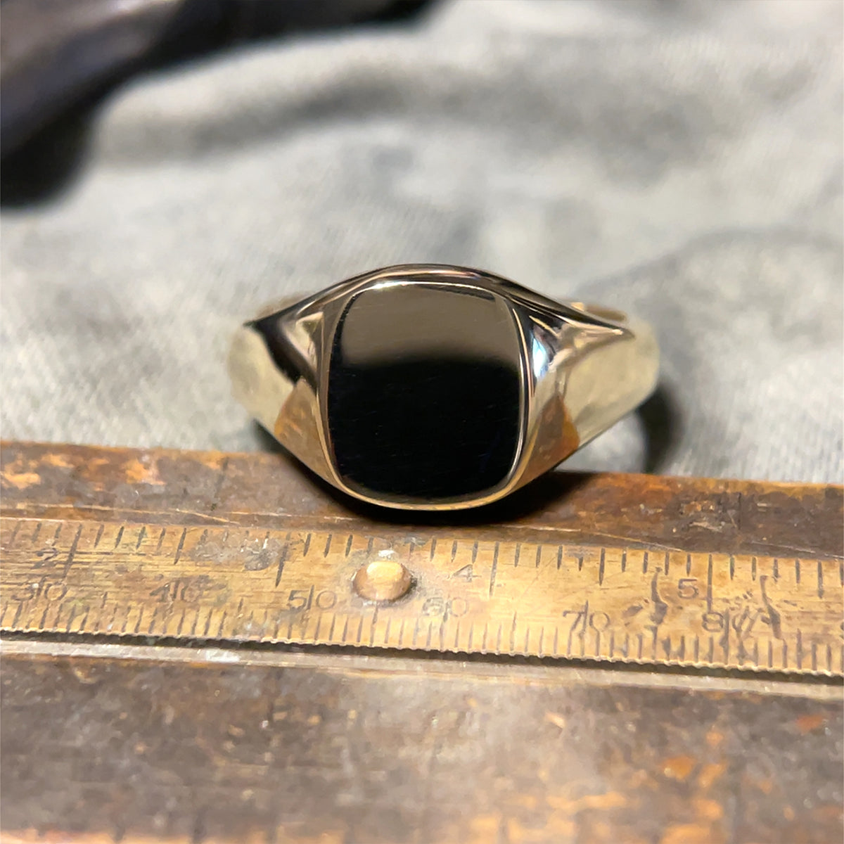 Cushion Signet 18ct Yellow Gold Ring