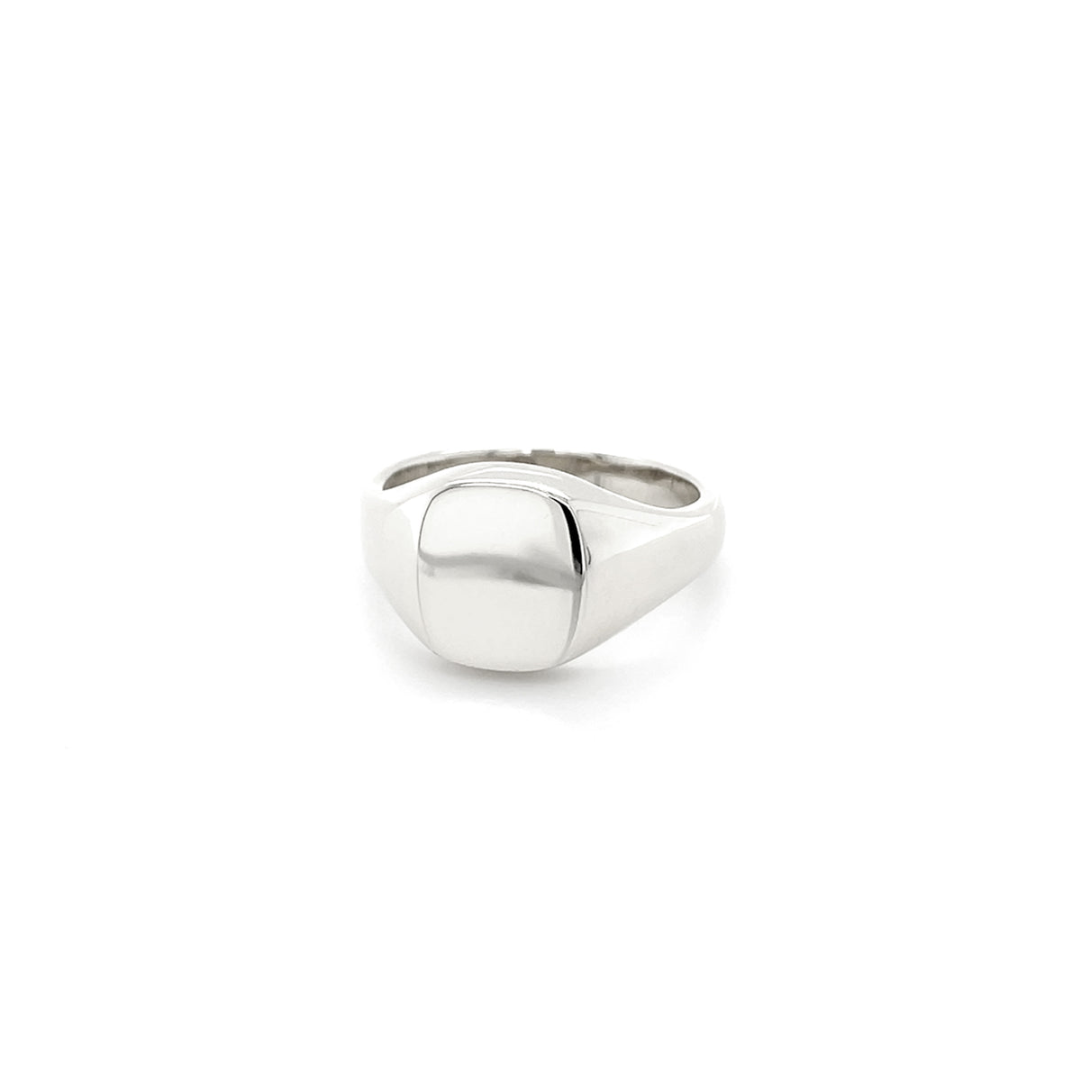 Cushion Signet Silver Ring