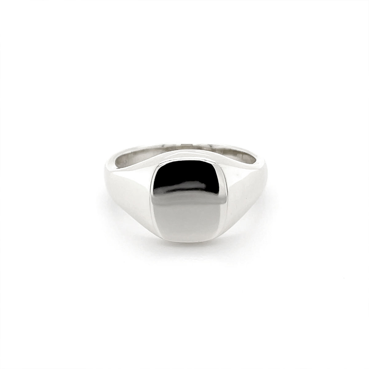 Cushion Signet Silver Ring