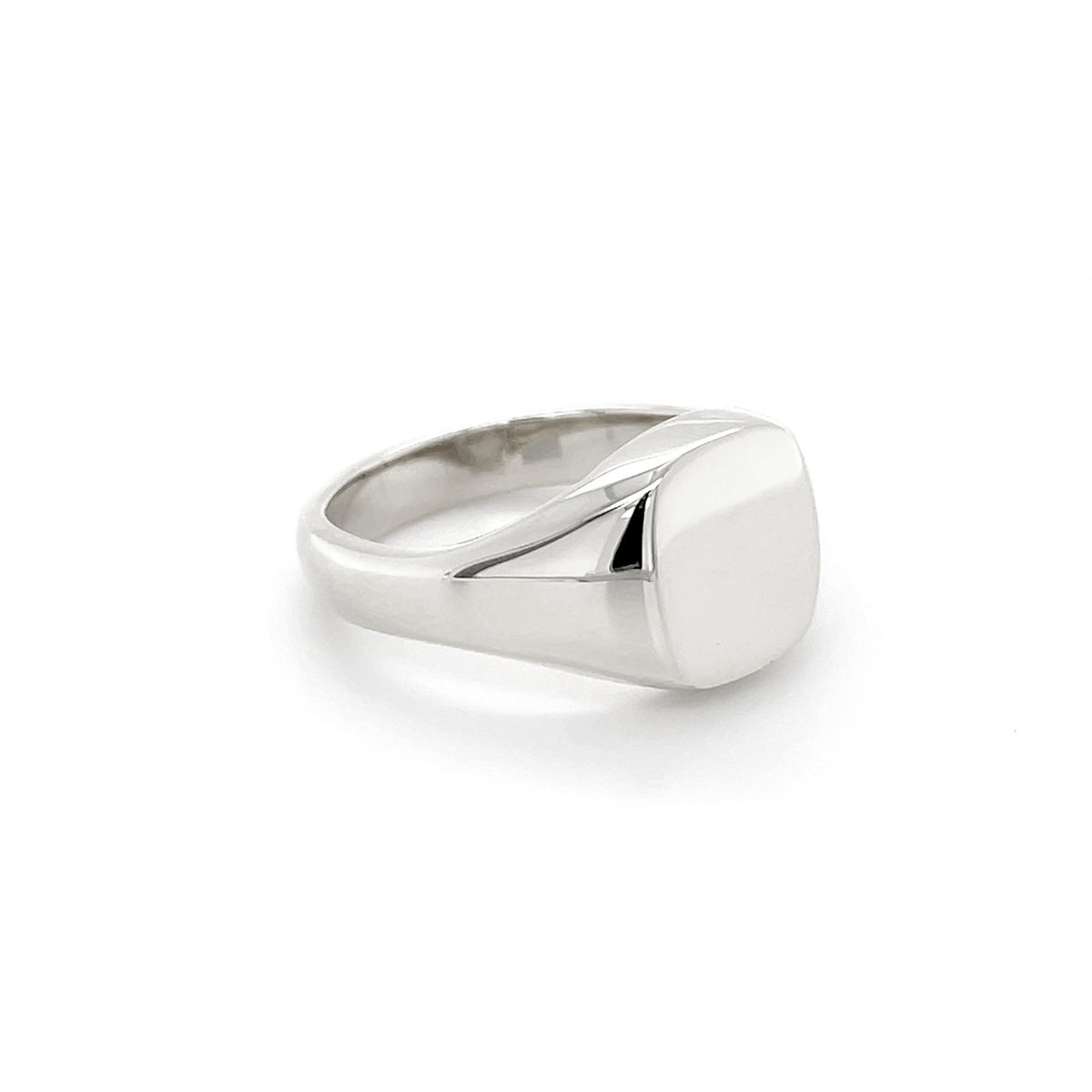 Cushion Signet Silver Ring