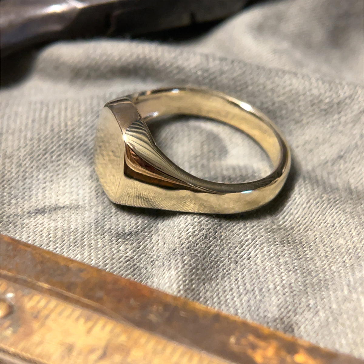 Cushion Signet 18ct Yellow Gold Ring