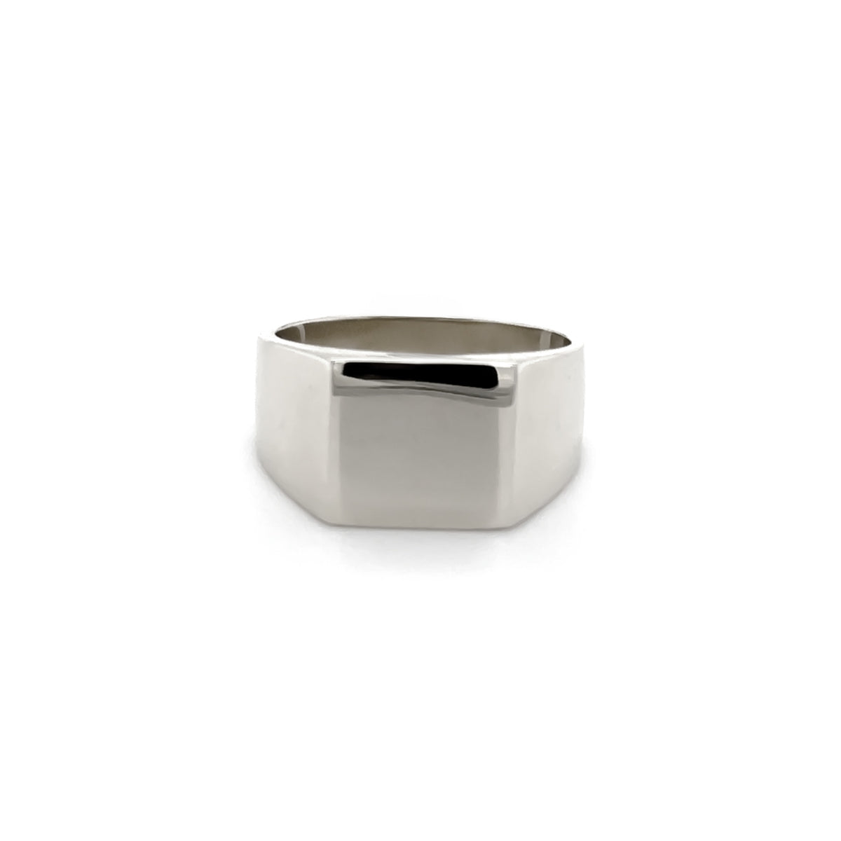 Square Signet Platinum Ring