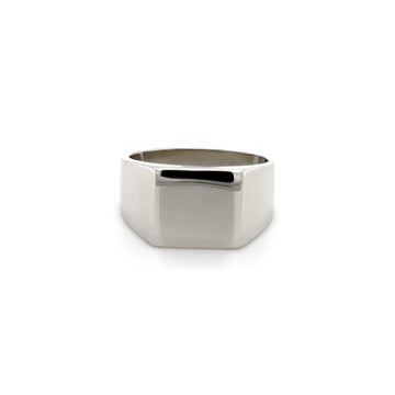 Square Signet Platinum Ring