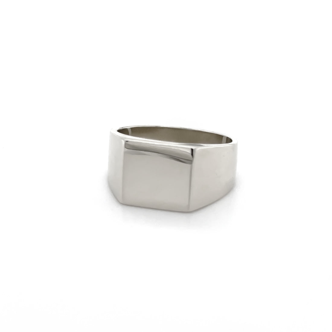 Square Signet Platinum Ring