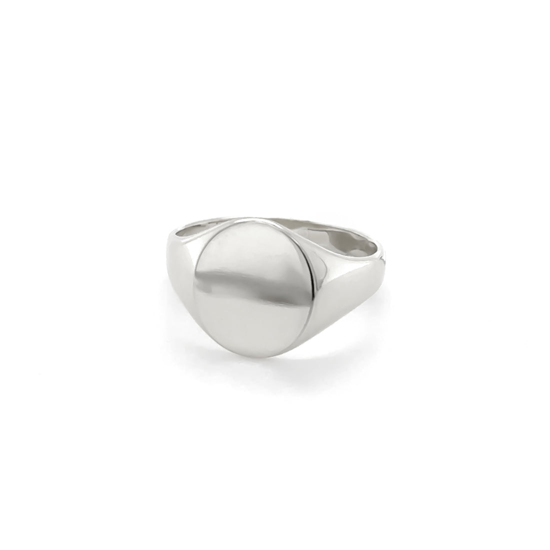Oval Signet Platinum Ring