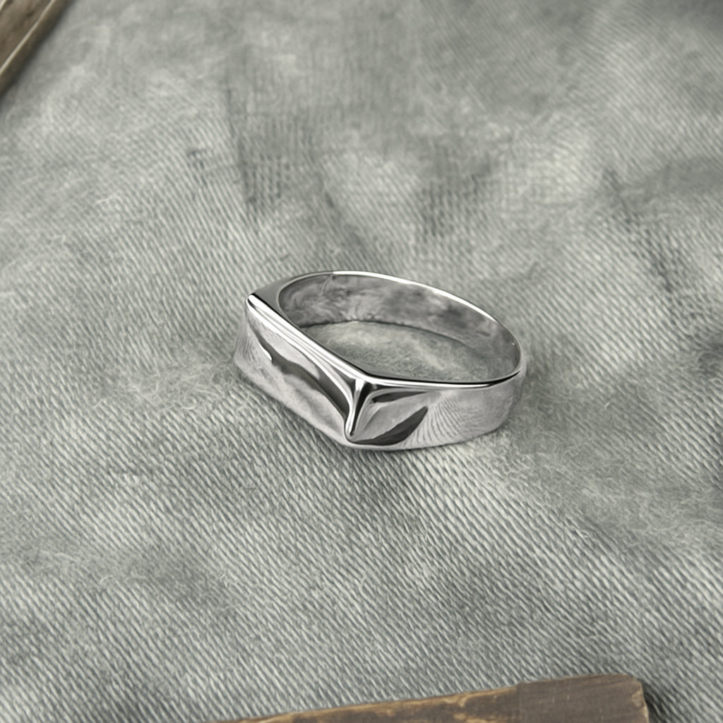 Rectangle Signet Silver Ring