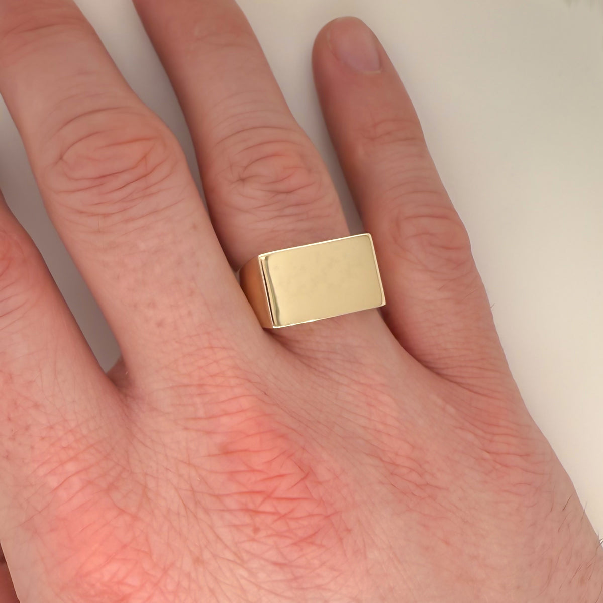 Rectangle Signet 9ct Yellow Gold Ring