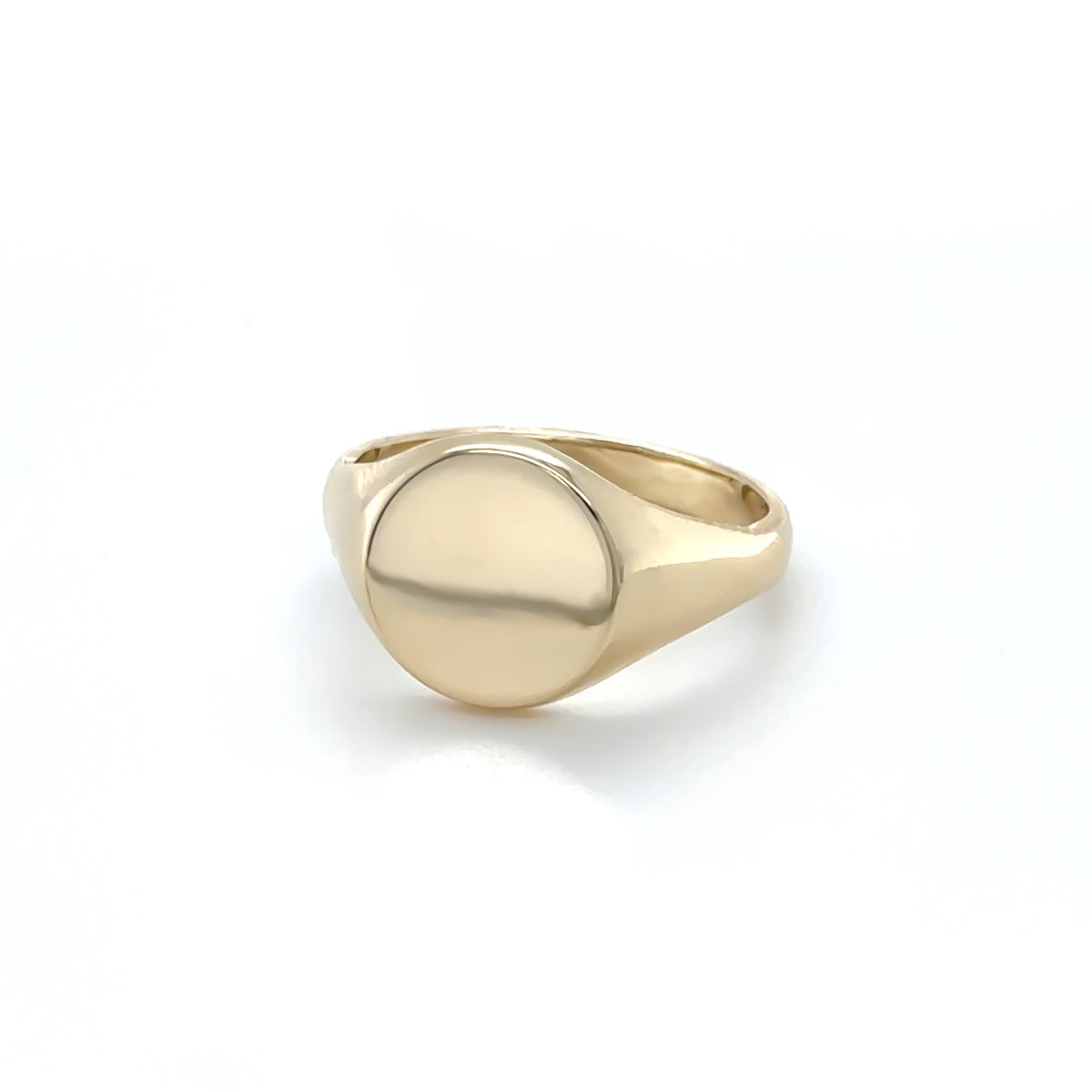 Round Signet Silver Ring
