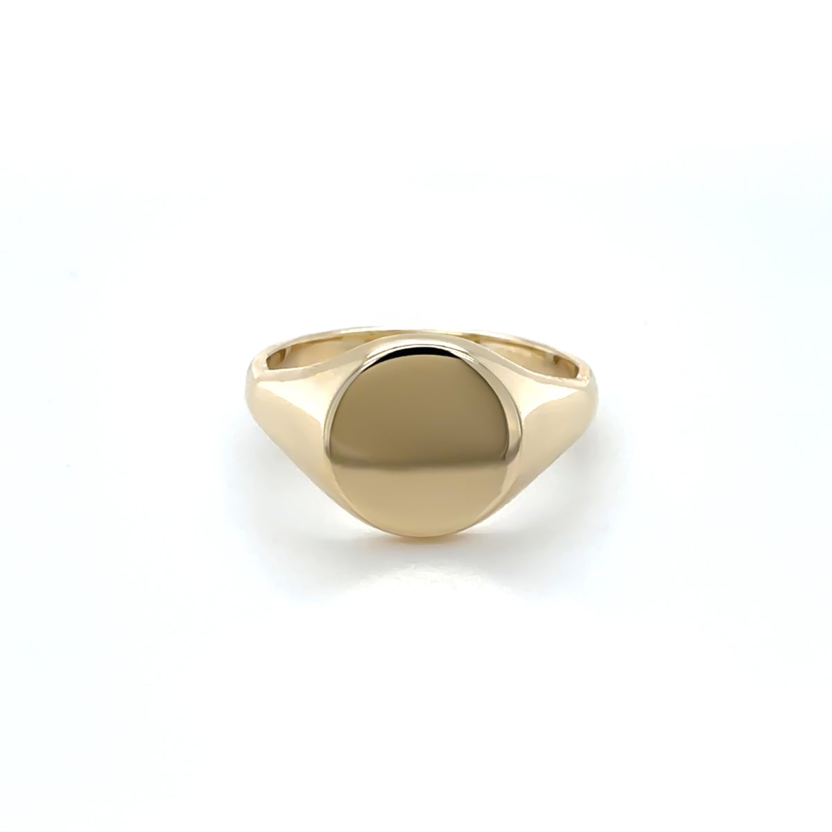 Round Signet Silver Ring