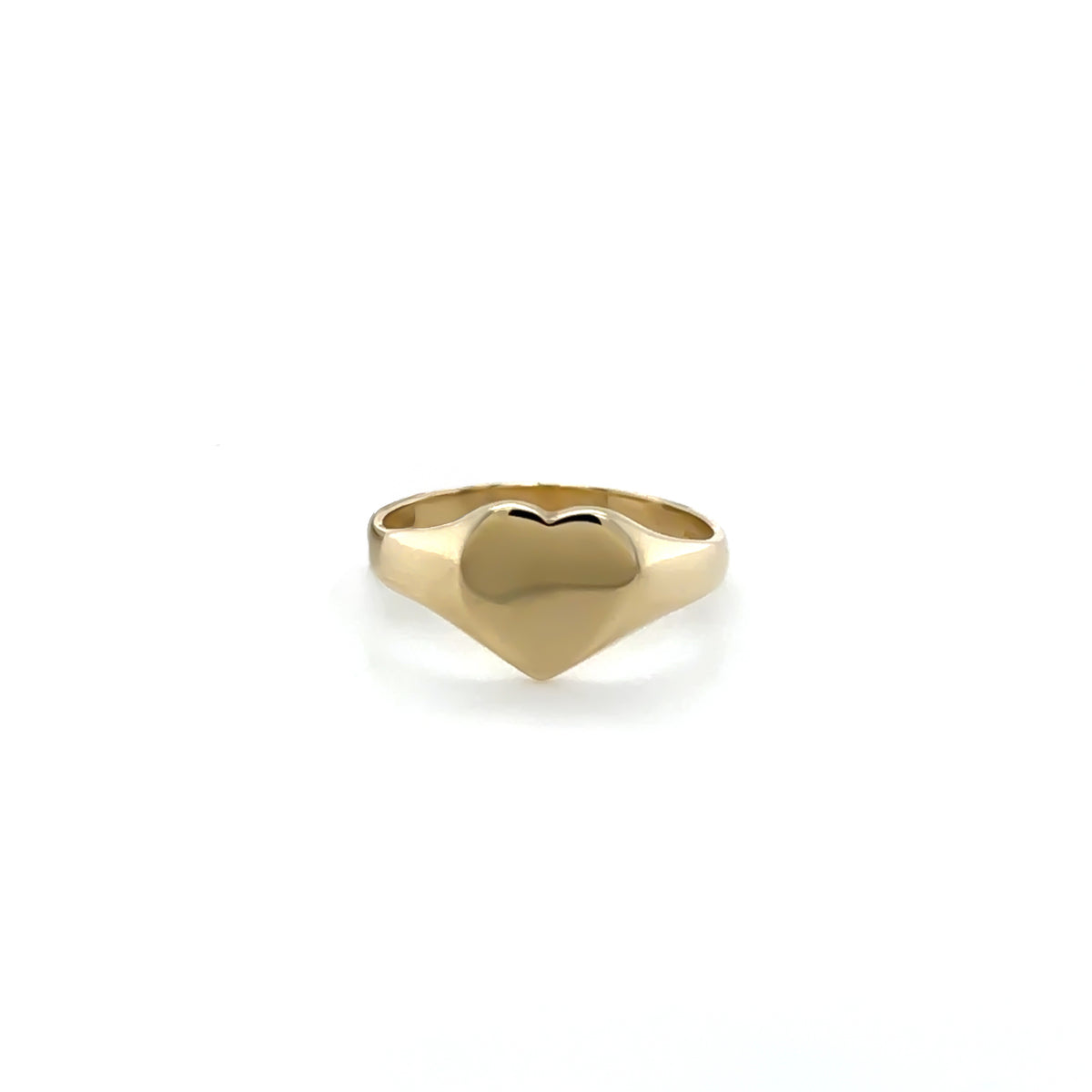 Heart Shaped Signet 9ct Yellow Gold Ring